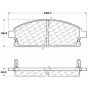 CENTRIC PARTS 102.06910 C-Tek Semi-Metallic Brake Pads with Shims