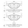 CENTRIC PARTS 102.06920 C-Tek Semi-Metallic Brake Pads with Shims