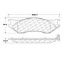 CENTRIC PARTS 102.07020 C-Tek Semi-Metallic Brake Pads with Shims