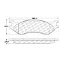 CENTRIC PARTS 102.07021 C-Tek Semi-Metallic Brake Pads with Shims