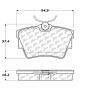 CENTRIC PARTS 102.07060 C-Tek Semi-Metallic Brake Pads with Shims