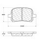 CENTRIC PARTS 102.07070 C-Tek Semi-Metallic Brake Pads with Shims