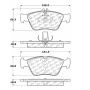 CENTRIC PARTS 102.07100 C-Tek Semi-Metallic Brake Pads with Shims