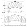 CENTRIC PARTS 102.07170 C-Tek Semi-Metallic Brake Pads with Shims