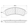 CENTRIC PARTS 102.07260 C-Tek Semi-Metallic Brake Pads with Shims