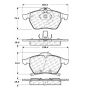 CENTRIC PARTS 102.07360 C-Tek Semi-Metallic Brake Pads with Shims
