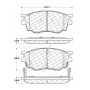 CENTRIC PARTS 102.07550 C-Tek Semi-Metallic Brake Pads with Shims