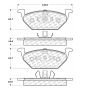 CENTRIC PARTS 102.07680 C-Tek Semi-Metallic Brake Pads with Shims