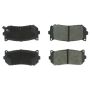 CENTRIC PARTS 102.07750 C-Tek Semi-Metallic Brake Pads with Shims