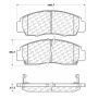 CENTRIC PARTS 102.07870 C-Tek Semi-Metallic Brake Pads with Shims