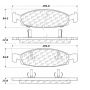 CENTRIC PARTS 102.07900 C-Tek Semi-Metallic Brake Pads with Shims