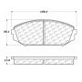 CENTRIC PARTS 102.07930 C-Tek Semi-Metallic Brake Pads with Shims