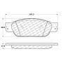 CENTRIC PARTS 102.08050 C-Tek Semi-Metallic Brake Pads with Shims