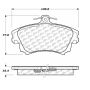 CENTRIC PARTS 102.08370 C-Tek Semi-Metallic Brake Pads with Shims