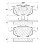 CENTRIC PARTS 102.08430 C-Tek Semi-Metallic Brake Pads with Shims
