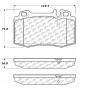 CENTRIC PARTS 102.08470 C-Tek Semi-Metallic Brake Pads with Shims