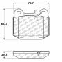 CENTRIC PARTS 102.08740 C-Tek Semi-Metallic Brake Pads with Shims