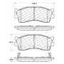 CENTRIC PARTS 102.08890 C-Tek Semi-Metallic Brake Pads with Shims