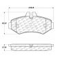CENTRIC PARTS 102.09280 C-Tek Semi-Metallic Brake Pads with Shims