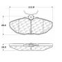 CENTRIC PARTS 102.09440 C-Tek Semi-Metallic Brake Pads with Shims