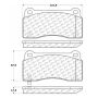 CENTRIC PARTS 102.09680 C-Tek Semi-Metallic Brake Pads with Shims