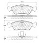 CENTRIC PARTS 102.10060 C-Tek Semi-Metallic Brake Pads with Shims