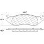 CENTRIC PARTS 102.10450 C-Tek Semi-Metallic Brake Pads with Shims