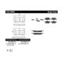 CENTRIC PARTS 102.10950 C-Tek Semi-Metallic Brake Pads with Shims