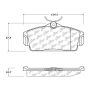 CENTRIC PARTS 102.11470 C-Tek Semi-Metallic Brake Pads with Shims