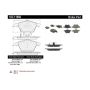 CENTRIC PARTS 102.11860 C-Tek Semi-Metallic Brake Pads with Shims