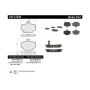 CENTRIC PARTS 102.12520 C-Tek Semi-Metallic Brake Pads with Shims