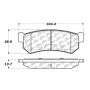 CENTRIC PARTS 102.13150 C-Tek Semi-Metallic Brake Pads with Shims