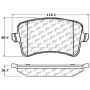 CENTRIC PARTS 102.13860 C-Tek Semi-Metallic Brake Pads with Shims