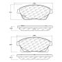 CENTRIC PARTS 102.14670 C-Tek Semi-Metallic Brake Pads with Shims