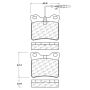 CENTRIC PARTS 102.14800 C-Tek Semi-Metallic Brake Pads with Shims