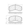 CENTRIC PARTS 102.15130 C-Tek Semi-Metallic Brake Pads with Shims