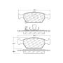 CENTRIC PARTS 102.15530 C-Tek Semi-Metallic Brake Pads with Shims