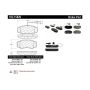 CENTRIC PARTS 102.15820 C-Tek Semi-Metallic Brake Pads with Shims