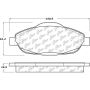 CENTRIC PARTS 102.16960 C-Tek Semi-Metallic Brake Pads with Shims