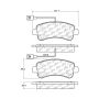 CENTRIC PARTS 102.17461 C-Tek Semi-Metallic Brake Pads with Shims