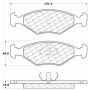 CENTRIC PARTS 103.03501 C-Tek Ceramic Brake Pads with Shims