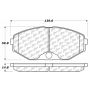 CENTRIC PARTS 103.04860 C-Tek Ceramic Brake Pads with Shims