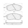 CENTRIC PARTS 103.06530 C-Tek Ceramic Brake Pads with Shims