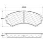 CENTRIC PARTS 103.08670 C-Tek Ceramic Brake Pads with Shims