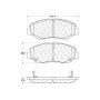 CENTRIC PARTS 103.09140 C-Tek Ceramic Brake Pads with Shims