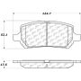 CENTRIC PARTS 103.09560 C-Tek Ceramic Brake Pads with Shims
