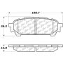 CENTRIC PARTS 103.10040 C-Tek Ceramic Brake Pads with Shims