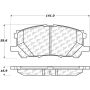 CENTRIC PARTS 103.10050 C-Tek Ceramic Brake Pads with Shims