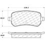 CENTRIC PARTS 103.10210 C-Tek Ceramic Brake Pads with Shims