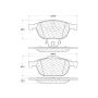 CENTRIC PARTS 103.10440 C-Tek Ceramic Brake Pads with Shims